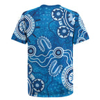 Australia Indigenous Prostate Cancer Awareness Rugby Jersey Blue Ribbon Aboriginal Art - Aussie Hoodie