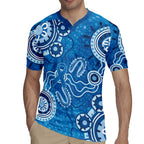 Australia Indigenous Prostate Cancer Awareness Rugby Jersey Blue Ribbon Aboriginal Art - Aussie Hoodie