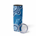Australia Indigenous Prostate Cancer Awareness Skinny Tumbler Blue Ribbon Aboriginal Art - Aussie Hoodie