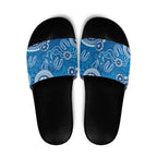 Australia Indigenous Prostate Cancer Awareness Slide Sandals Blue Ribbon Aboriginal Art - Aussie Hoodie