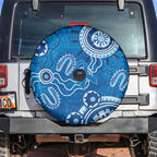 Australia Indigenous Prostate Cancer Awareness Spare Tire Cover Blue Ribbon Aboriginal Art - Aussie Hoodie