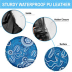 Australia Indigenous Prostate Cancer Awareness Spare Tire Cover Blue Ribbon Aboriginal Art - Aussie Hoodie