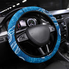 Australia Indigenous Prostate Cancer Awareness Steering Wheel Cover Blue Ribbon Aboriginal Art - Aussie Hoodie
