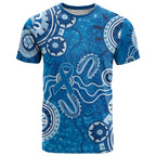 Australia Indigenous Prostate Cancer Awareness T Shirt Blue Ribbon Aboriginal Art - Aussie Hoodie