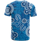 Australia Indigenous Prostate Cancer Awareness T Shirt Blue Ribbon Aboriginal Art - Aussie Hoodie