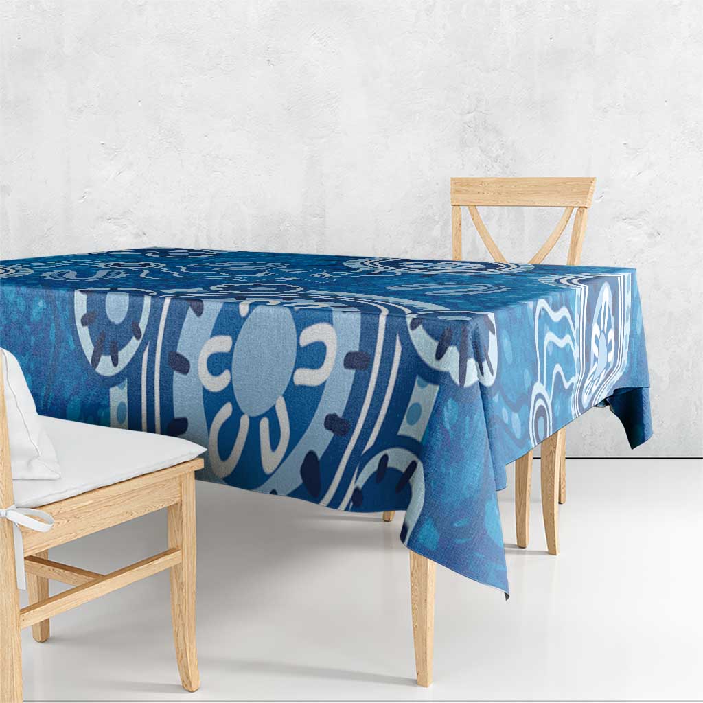 Australia Indigenous Prostate Cancer Awareness Tablecloth Blue Ribbon Aboriginal Art - Aussie Hoodie