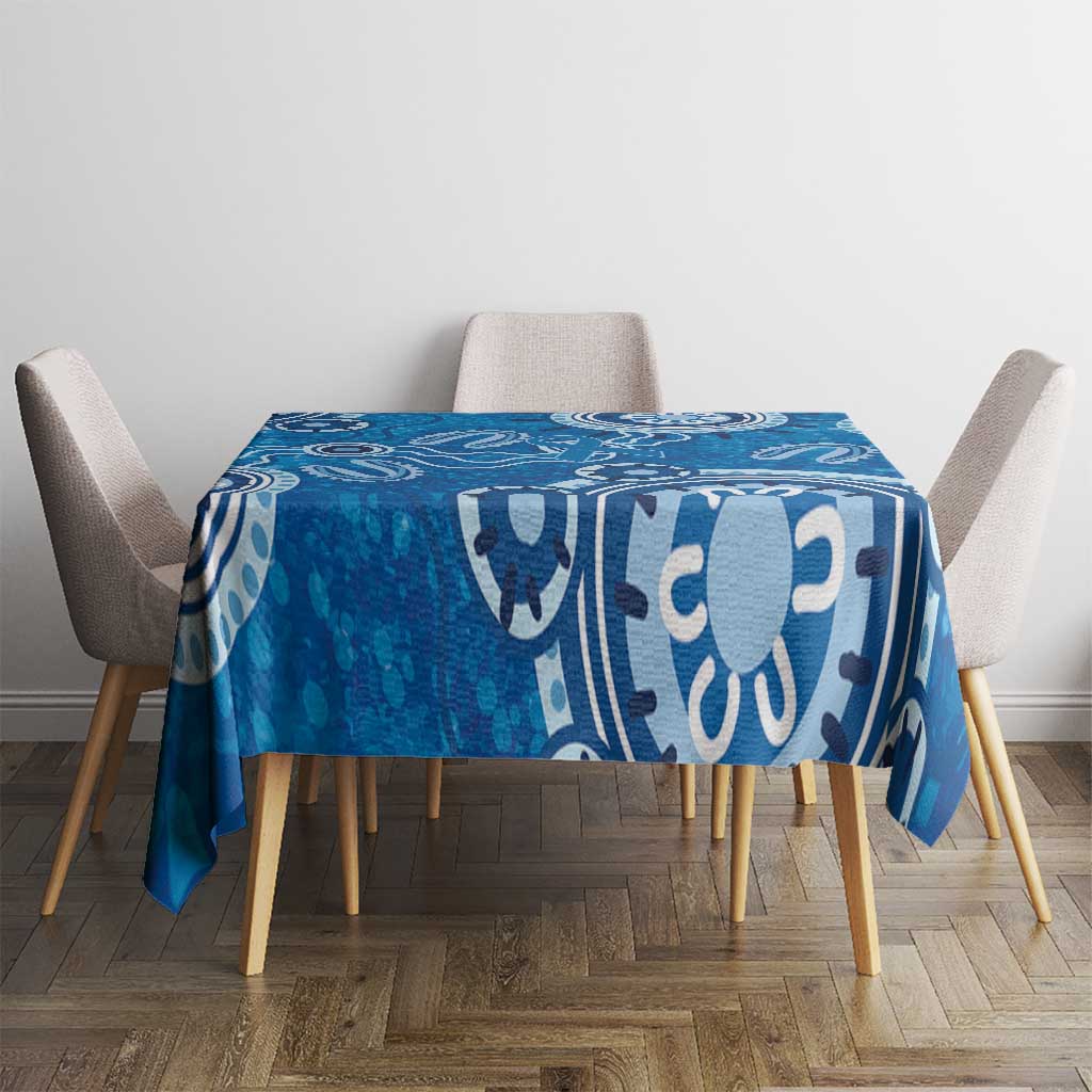 Australia Indigenous Prostate Cancer Awareness Tablecloth Blue Ribbon Aboriginal Art - Aussie Hoodie