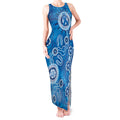 Australia Indigenous Prostate Cancer Awareness Tank Maxi Dress Blue Ribbon Aboriginal Art - Aussie Hoodie