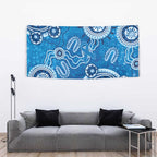 Australia Indigenous Prostate Cancer Awareness Tapestry Blue Ribbon Aboriginal Art - Aussie Hoodie