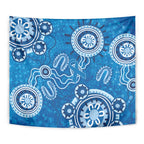 Australia Indigenous Prostate Cancer Awareness Tapestry Blue Ribbon Aboriginal Art - Aussie Hoodie