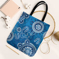 Australia Indigenous Prostate Cancer Awareness Tote Bag Blue Ribbon Aboriginal Art - Aussie Hoodie