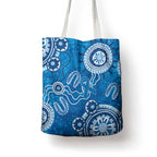 Australia Indigenous Prostate Cancer Awareness Tote Bag Blue Ribbon Aboriginal Art - Aussie Hoodie