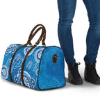 Australia Indigenous Prostate Cancer Awareness Travel Bag Blue Ribbon Aboriginal Art - Aussie Hoodie