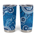 Australia Indigenous Prostate Cancer Awareness Tumbler Cup Blue Ribbon Aboriginal Art - Aussie Hoodie