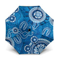 Australia Indigenous Prostate Cancer Awareness Umbrella Blue Ribbon Aboriginal Art - Aussie Hoodie
