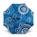 Australia Indigenous Prostate Cancer Awareness Umbrella Blue Ribbon Aboriginal Art - Aussie Hoodie