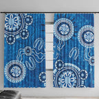 Australia Indigenous Prostate Cancer Awareness Window Curtain Blue Ribbon Aboriginal Art - Aussie Hoodie