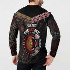 Aotearoa and Australia Indigenous Button Sweatshirt Stand Together For Te Tiriti