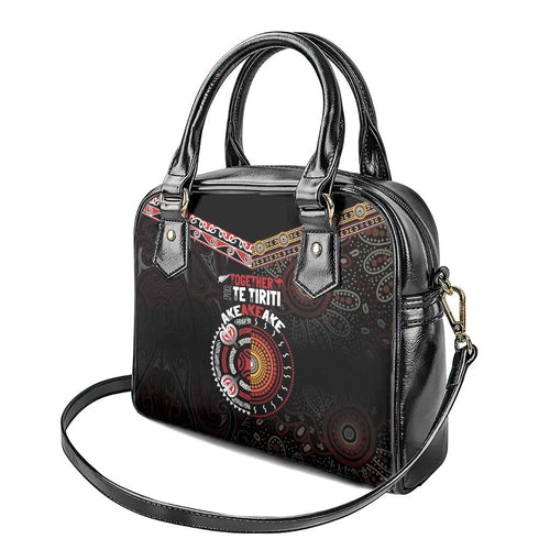 Aotearoa and Australia Indigenous Shoulder Handbag Stand Together For Te Tiriti