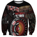 Aotearoa and Australia Indigenous Sweatshirt Stand Together For Te Tiriti