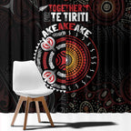 Aotearoa and Australia Indigenous Window Curtain Stand Together For Te Tiriti
