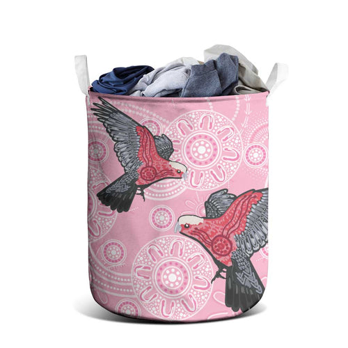 Pink Galah Aussie Aboriginal Laundry Basket Soaring High - Aussie Hoodie