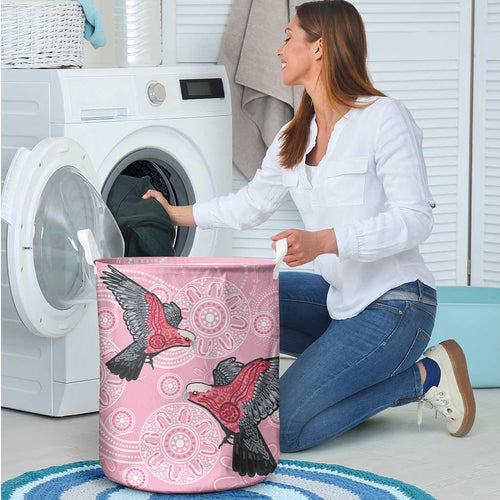 Pink Galah Aussie Aboriginal Laundry Basket Soaring High - Aussie Hoodie