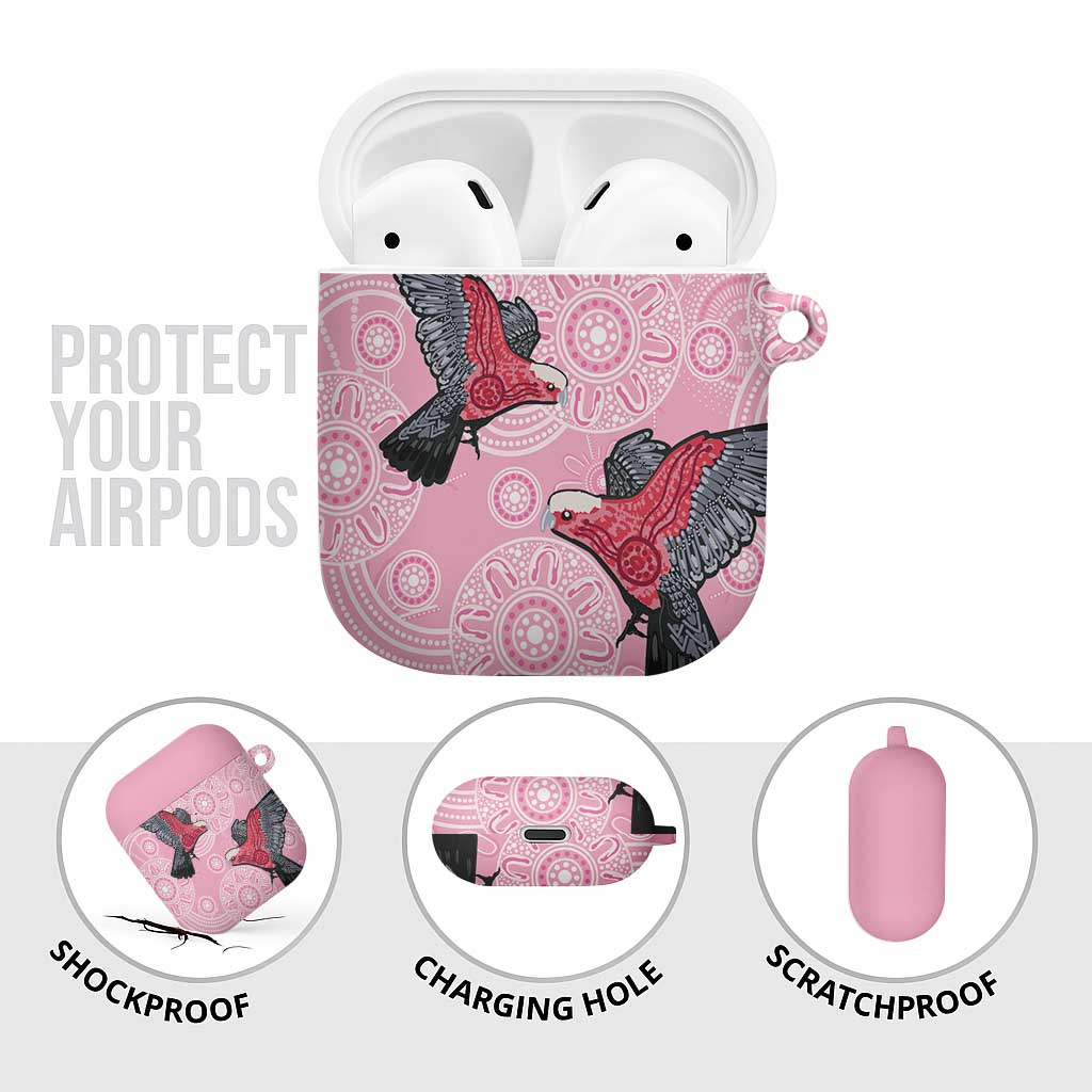 Pink Galah Aussie Aboriginal AirPods Case Soaring High - Aussie Hoodie