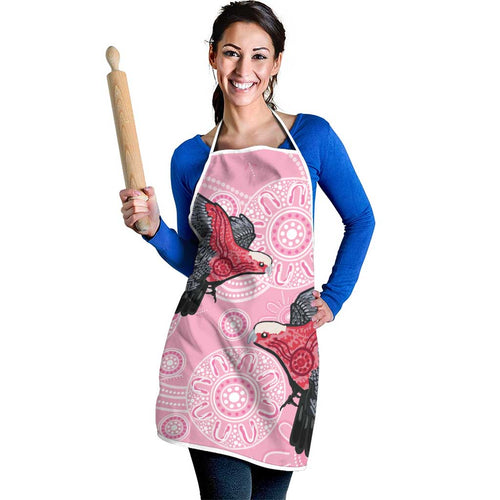 Pink Galah Aussie Aboriginal Apron Soaring High - Aussie Hoodie