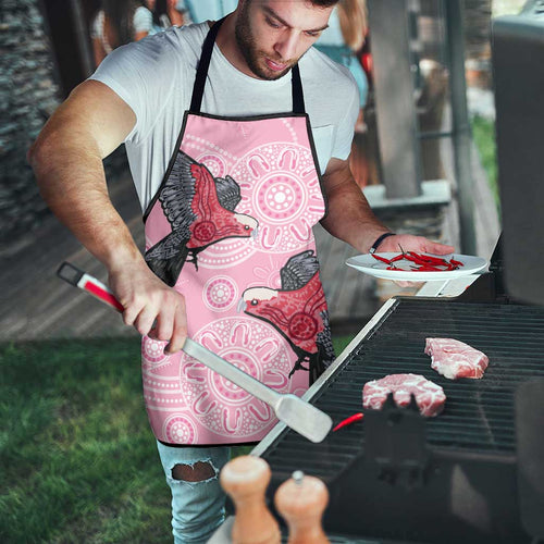 Pink Galah Aussie Aboriginal Apron Soaring High - Aussie Hoodie