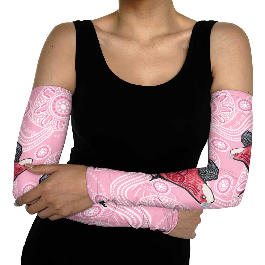 Pink Galah Aussie Aboriginal Arm Sleeves Soaring High - Aussie Hoodie