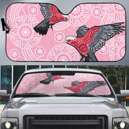 Pink Galah Aussie Aboriginal Auto Sun Shade Soaring High - Aussie Hoodie