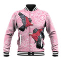Pink Galah Aussie Aboriginal Baseball Jacket Soaring High - Aussie Hoodie