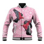 Pink Galah Aussie Aboriginal Baseball Jacket Soaring High - Aussie Hoodie