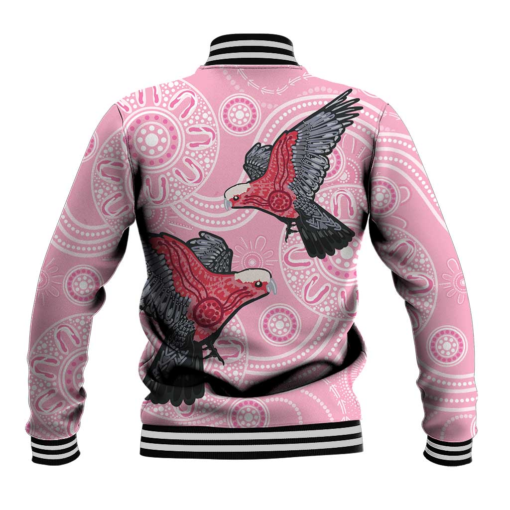 Pink Galah Aussie Aboriginal Baseball Jacket Soaring High - Aussie Hoodie