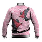 Pink Galah Aussie Aboriginal Baseball Jacket Soaring High - Aussie Hoodie