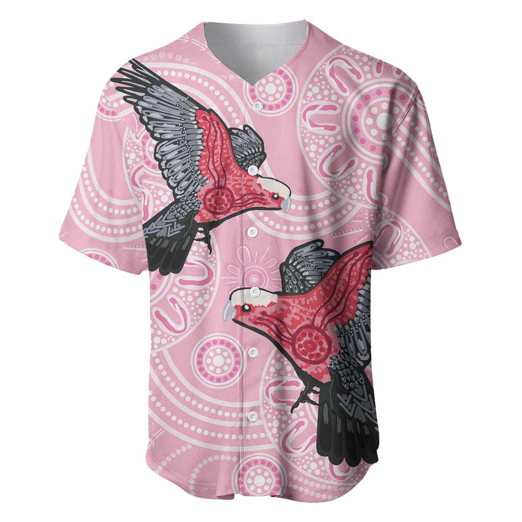 Pink Galah Aussie Aboriginal Baseball Jersey Soaring High - Aussie Hoodie