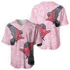 Pink Galah Aussie Aboriginal Baseball Jersey Soaring High - Aussie Hoodie