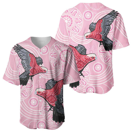 Pink Galah Aussie Aboriginal Baseball Jersey Soaring High - Aussie Hoodie