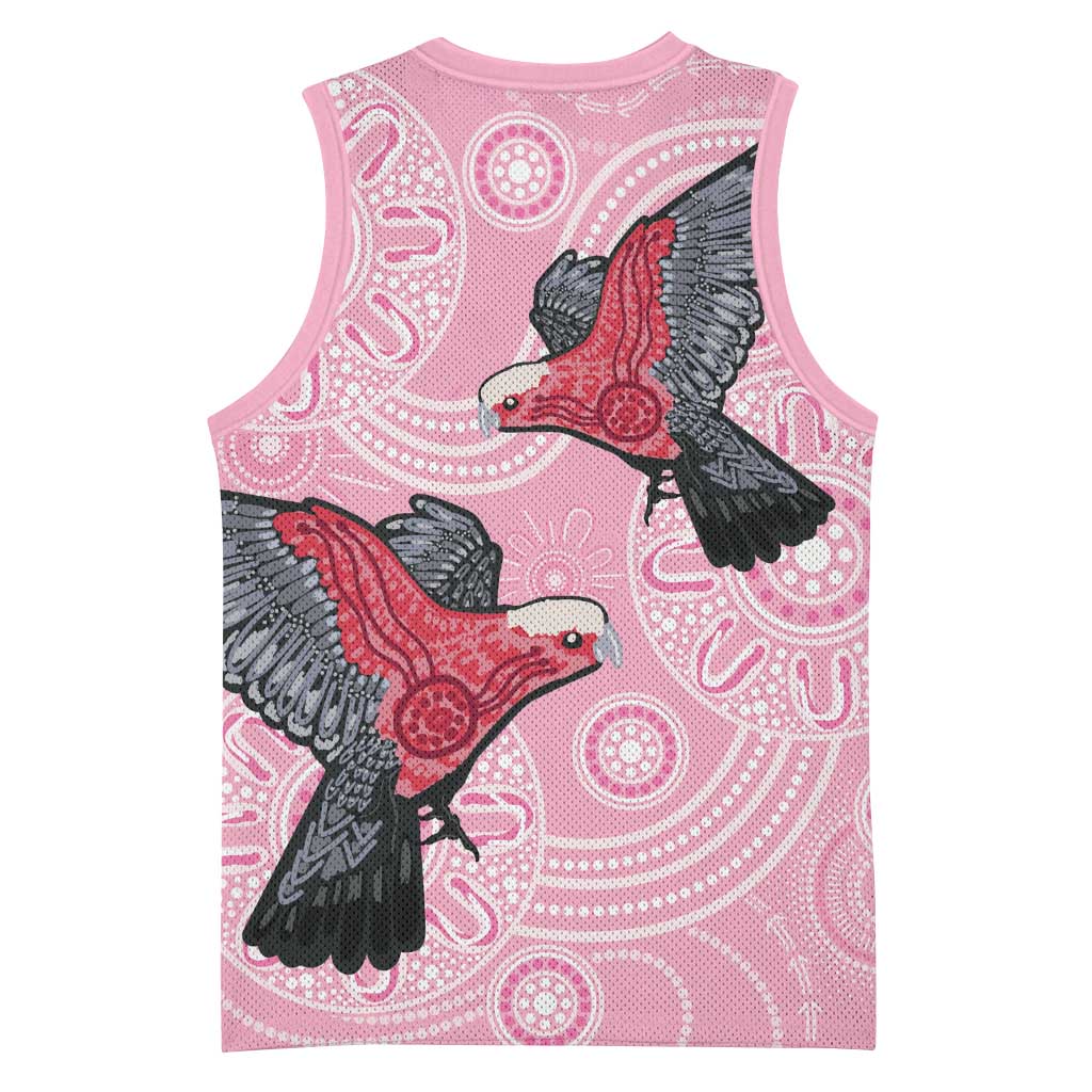 Pink Galah Aussie Aboriginal Basketball Jersey Soaring High - Aussie Hoodie