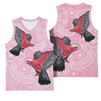 Pink Galah Aussie Aboriginal Basketball Jersey Soaring High - Aussie Hoodie