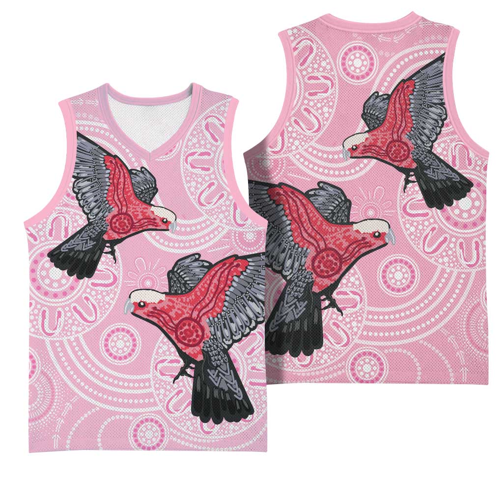 Pink Galah Aussie Aboriginal Basketball Jersey Soaring High - Aussie Hoodie