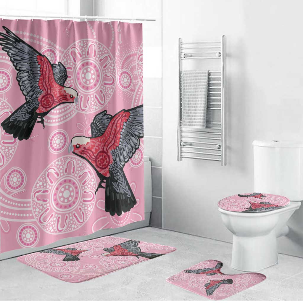 Pink Galah Aussie Aboriginal Bathroom Set Soaring High - Aussie Hoodie