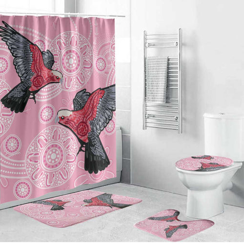 Pink Galah Aussie Aboriginal Bathroom Set Soaring High - Aussie Hoodie