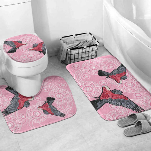 Pink Galah Aussie Aboriginal Bathroom Set Soaring High - Aussie Hoodie