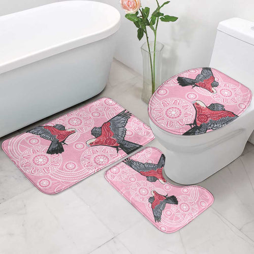 Pink Galah Aussie Aboriginal Bathroom Set Soaring High - Aussie Hoodie