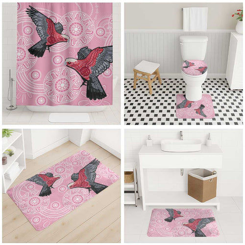 Pink Galah Aussie Aboriginal Bathroom Set Soaring High - Aussie Hoodie