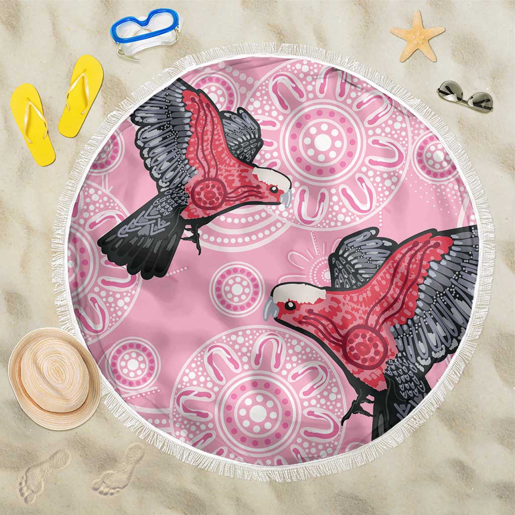 Pink Galah Aussie Aboriginal Beach Blanket Soaring High - Aussie Hoodie