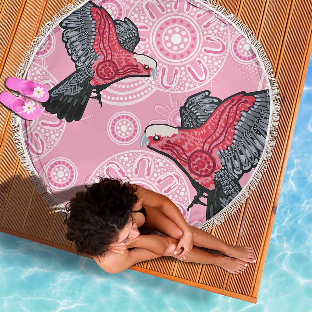 Pink Galah Aussie Aboriginal Beach Blanket Soaring High - Aussie Hoodie