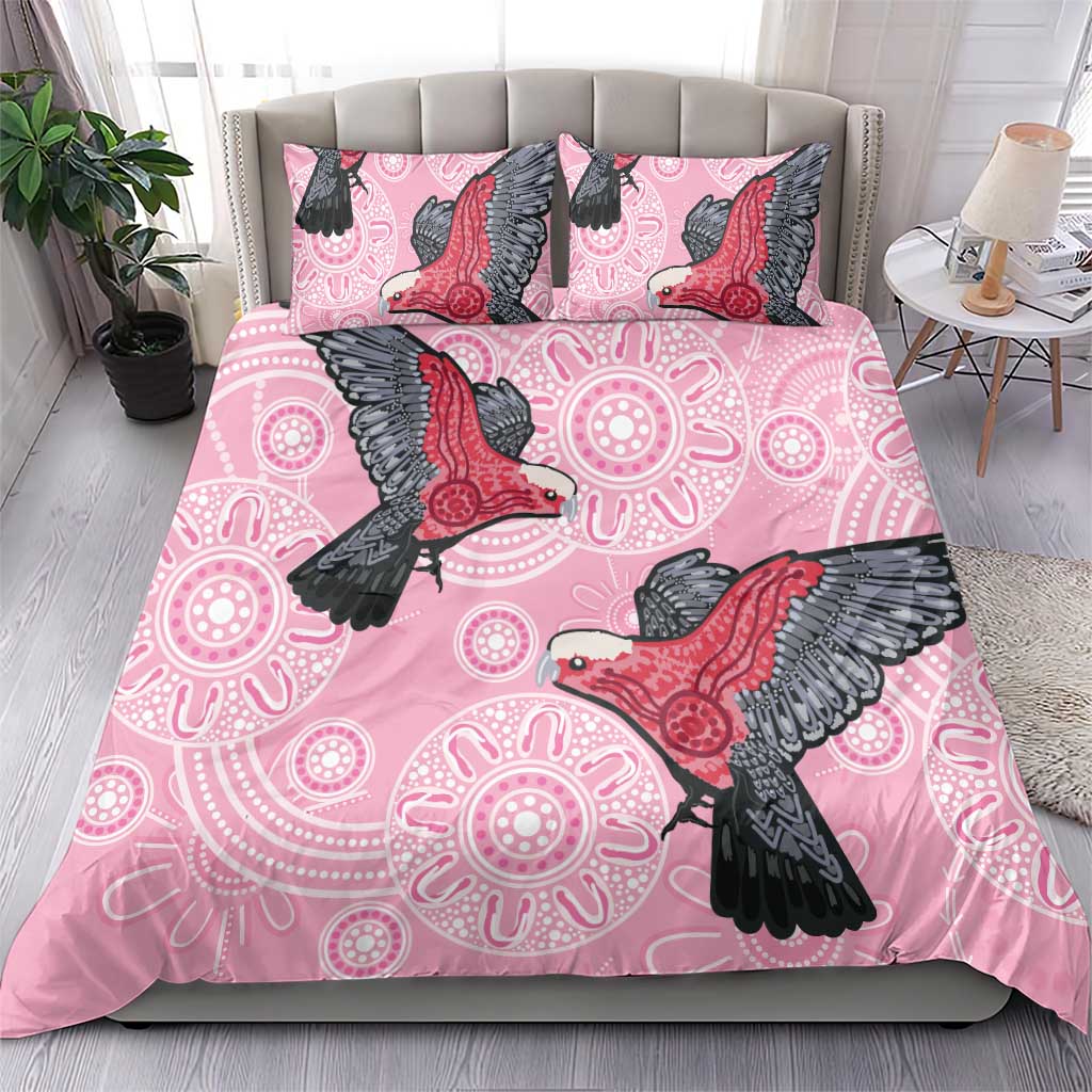 Pink Galah Aussie Aboriginal Bedding Set Soaring High - Aussie Hoodie